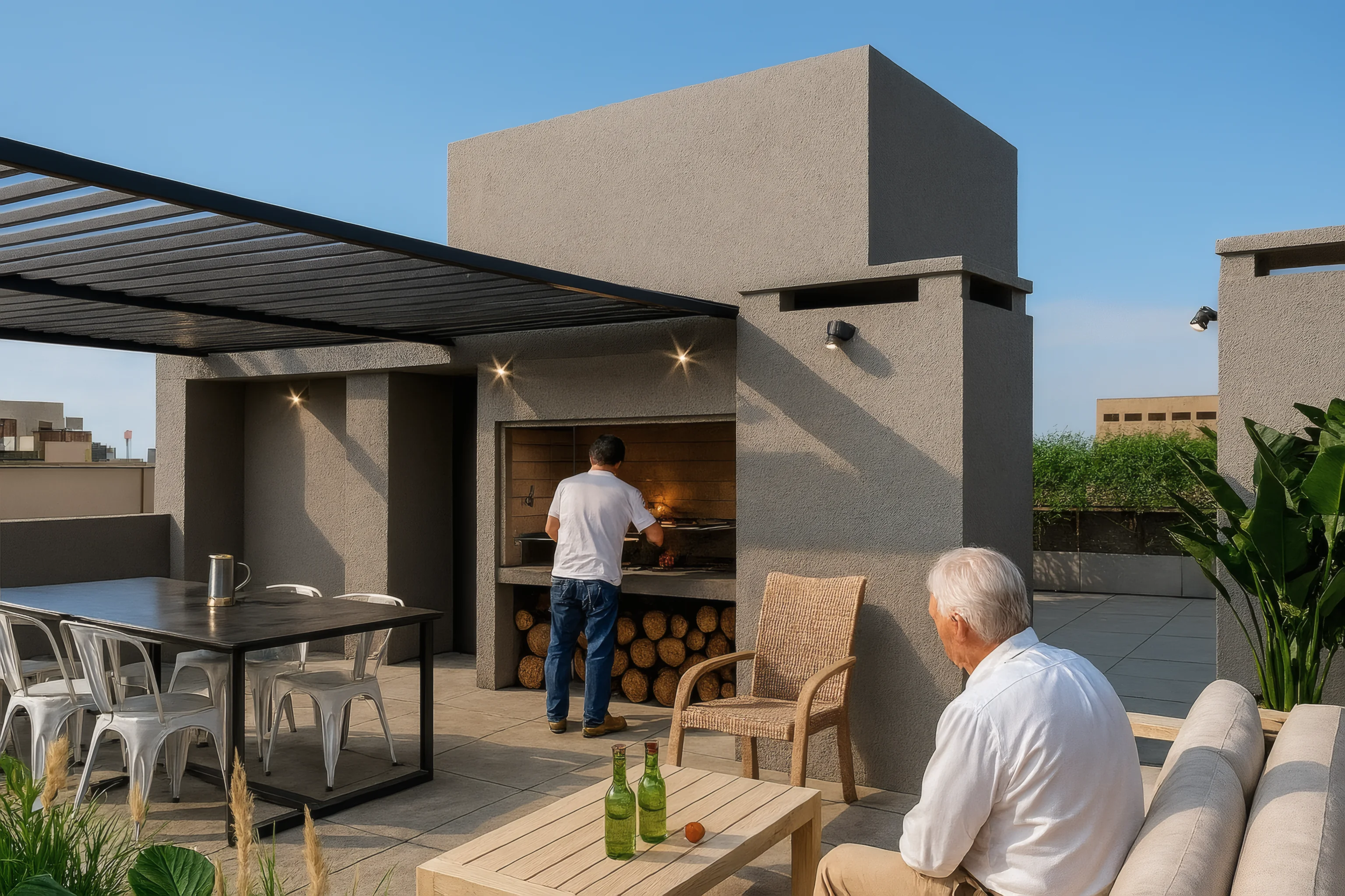 Terraza y solarium en azotea del Rimet 1930